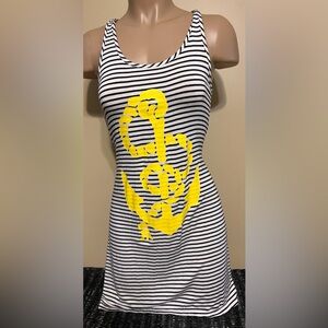 Stella Luce Nautical Striped Anchor Tank Dress